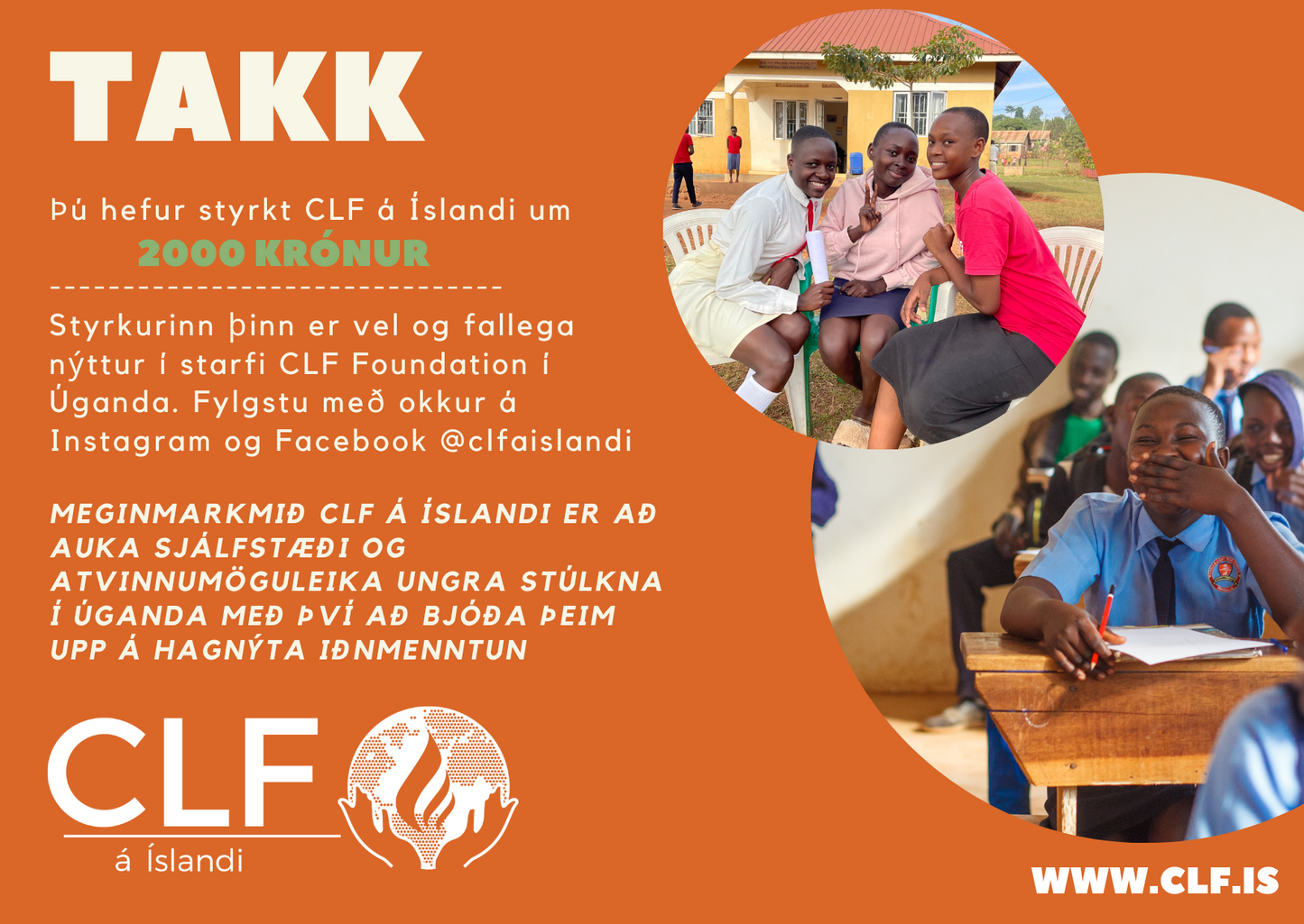 Gjafabréf til styrktar CLF