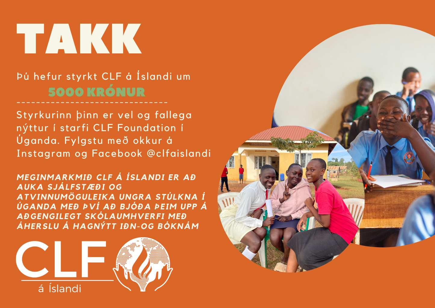 Gjafabréf til styrktar CLF